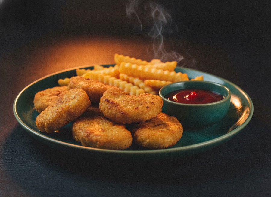 Pommes mit Nuggets